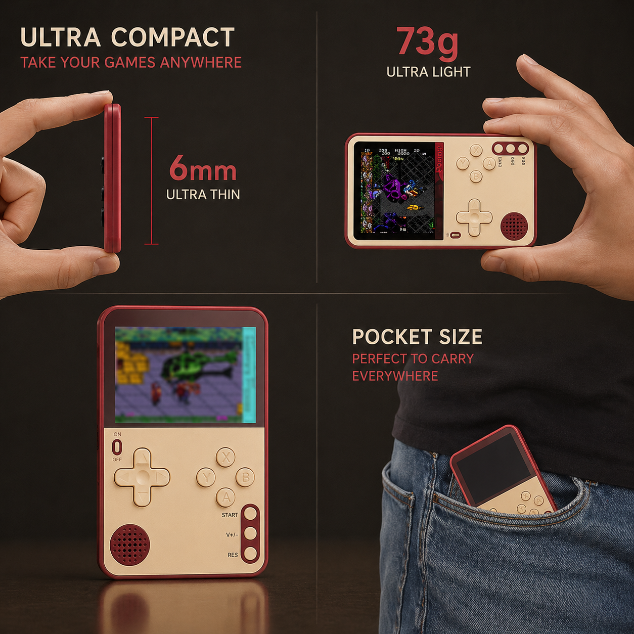 Retro Handheld Game Console | 500 Built-In Games + No Repeats 🎮